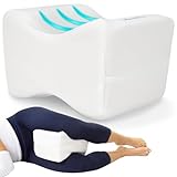 Xtra-Comfort Knee Pillow - Soft Orthopedic Memory Foam Support Contour Cushion for Inbetween, Under, in Between The Leg Bed Wedge, Sciatica, Back Pain, Side Sleepers, Pregnancy, Maternity, Hip, Joint