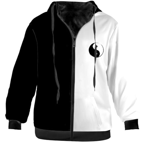 Yin and Yang Jacket for Men Women Winter Coat Hoodied Sweatshirts Zip Up Hoodies2