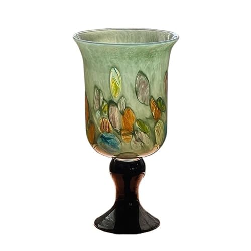 Vase d'intérieur en verre vert rétro | Déco salon et art floral - 2