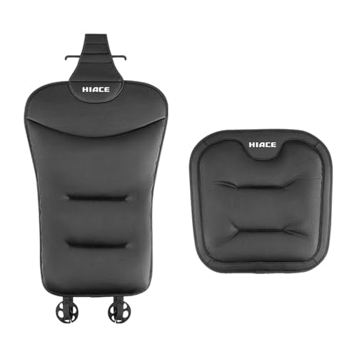 HIACEハイエース車シートカバーレザー防水・防汚仕様カーシートクッション&お尻クッション(ベルベット裏地)運転席・助手席・後部座席用カスタムアクセサリー 内装パーツ カー用品(ブラック2枚セット・前座1席分用