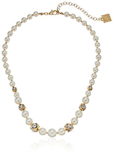 Anne Klein Gold-Tone Blanc Pear All Around Collar Necklace