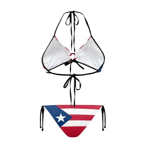 Puerto Rico Flag Print Women Micro Sexy Bikini Bra Set Summer Beachwear Sexy Beach Two Pieces Bathing Suits2