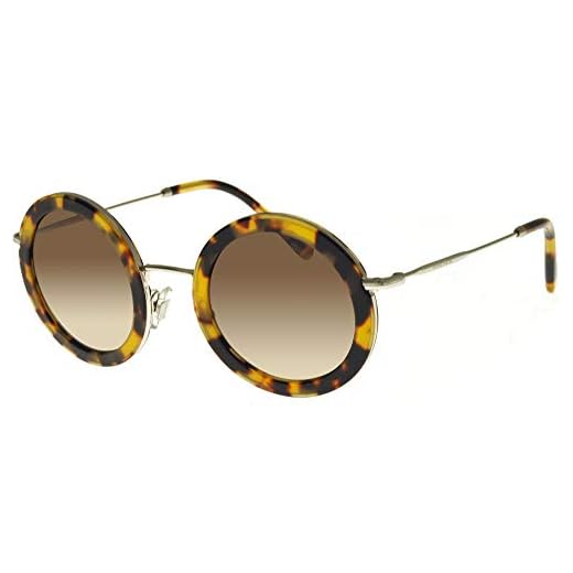 Miu Miu 0MU 59US Gafas, Blonde Havana/Brown Shaded, 48 para Mujer