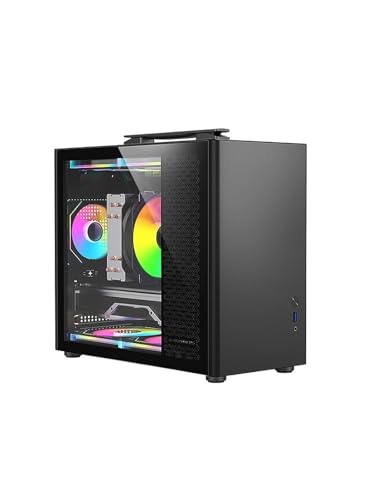 Gabinete portátil M5 M-ATX para computadora, compatible con placa madre ITX, fuente de poder ATX/SFX, USB 3.0, chasis pequeño para escritorio miniatura 1