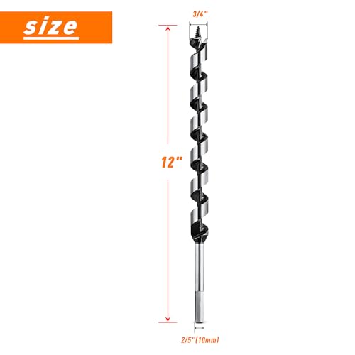 3/4 Inch x 12 Inch Long Ship Auger Drill Bit Set for Wood Alternate view