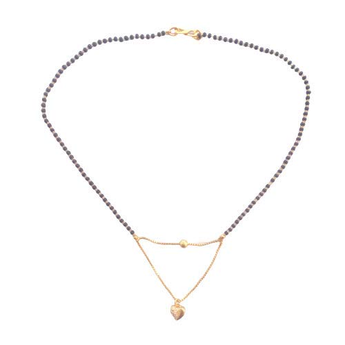 P.A.Sparkling Gold Plated Heart Design AD Daimond Mangalsutra/Tanmaniya Chain For Women[11 Inch] [D-018] (B0918G65XQ) Amazon Price History, Amazon Price Tracker
