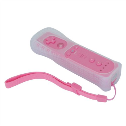 eForBuddy Remote Controller with Silicone Skin Case for Nintendo Wii, Pink