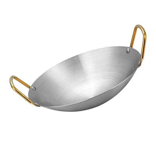Beavorty Olla de Acero Inoxidable Gruesa 22 Cm para Cocina Doméstica, Olla para Alcohol Superficie Lisa y Bordes Redondeados, Utensilio Resistente y Fácil de Limpiar para Guisar y Cocinar