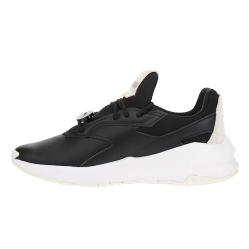 PUMA Womens Fier Nitro Lthr Lace Up Sneakers Shoes Casual - Black - Size 6.5 M
