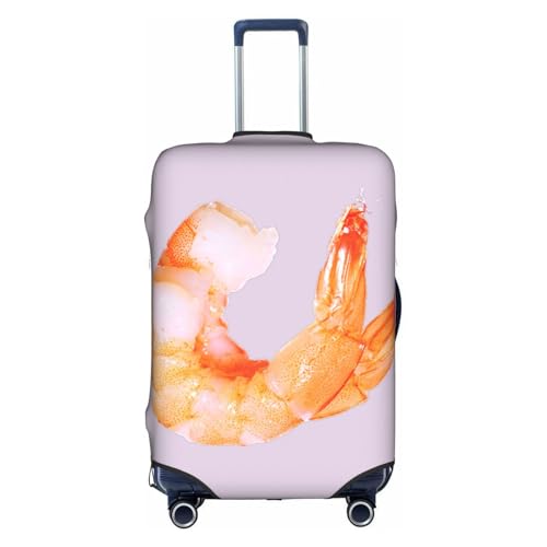 glutton shrimps Print Unique Travel Luggage Cover Washable Anti Scratch Suitcase Protector for Vacation