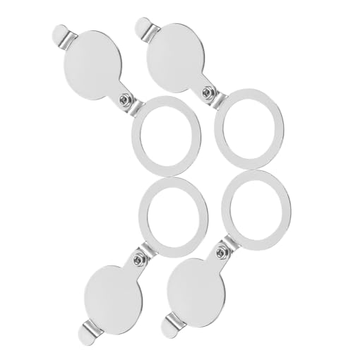 DONFAMDS 4個 防???盖 高耐久 銅製プライバシーカバー ドアのぞき穴対応 簡単取付 玄関ドア用セキュリティアクセサリー