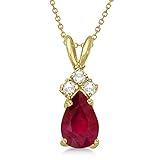 Mit 14 Karat Gelbgold Edelsteinacht: 1 Edelstein und 3 runde Diamanten