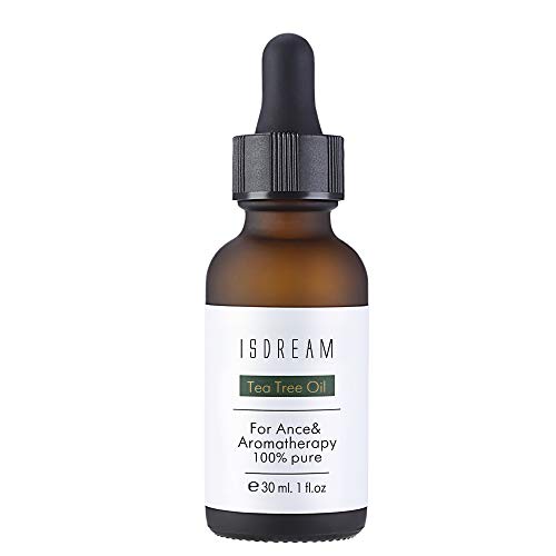 Isdream Pure Organic Tea Tree Oil 100% Natural Essential Oil from Australia Acne Blemish Spot Treatments