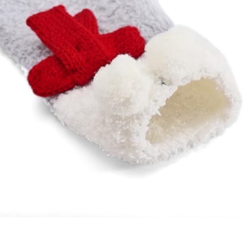 Image of Thigh High Fuzzy Socks Cute Animal Coral Fleece Over the Knee Thigh High Long Stockings Warm Stripe