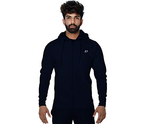 Image of DECISIVE Fitness Slim Fit Fleece Winter Hoodie Jacket Gym Workout Sweatshirt for Men Women
