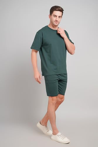 Image of Men's Cord Set T-Shirt and Shorts | Casual Matching Outfits for Men | Comfortable Summer Activewear, Gym, Sports & Lounge Wear | Night Wear Suit for Men