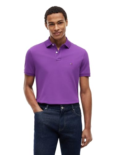 Image of Tommy Hilfiger Men's Short Sleeve Polo Shirts in Regular Fit With Stretch and Organic Pique Cotton