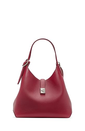 kate spade new york Deco Pebbled Leather Crossbody Tote, Red Jam, One Size, Handbag