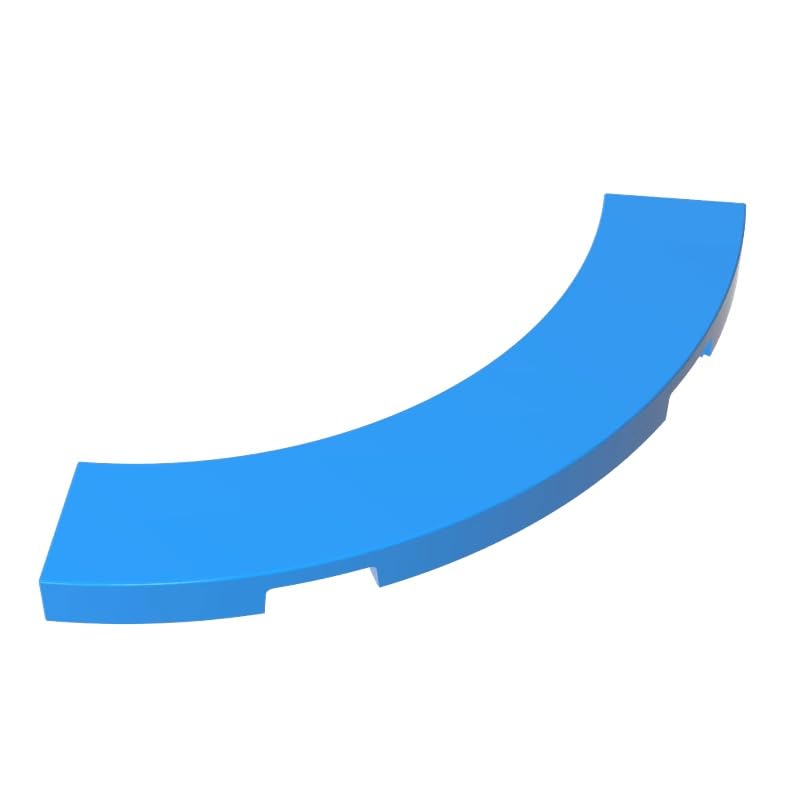 27507 Circular Plate Tile 4x4 Curved, Macaroni 50 Pieces GDS-1276 Compatible with Lego Building Blocks Color:Dark Azure โ image 1