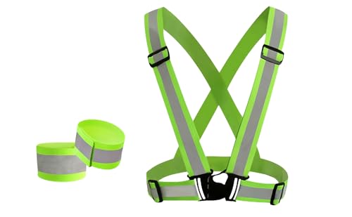 Bilymate Reflective Vest Gear with Arm Bands - Unisex Safety