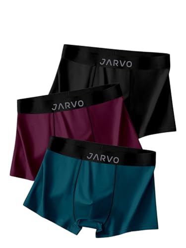 Image of JARVO Men's Nylon Regular Fit Solid Antibacterial Trunks (Pack of 3)