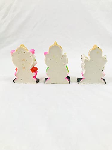Gavya International Laxmi Ganesha Sarasvati Statue Lakshmi Ganesh Murti Idol Marble Sculpture ganpati Ji for Diwali Deepawali Pooja puja. Deewali. Indian Gift Items Size- Height- 3.25 inch - Image 4