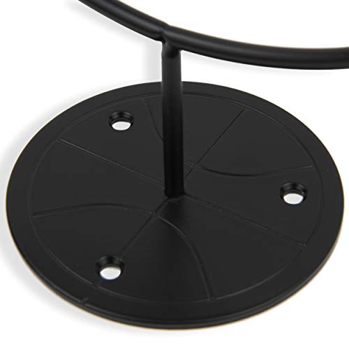 Wall Mount Ball Holder Multi-Function Sports Ball Holder and Display Rack Metal Organizer For Basketball Soccer Ball and Volleyball Storage Black