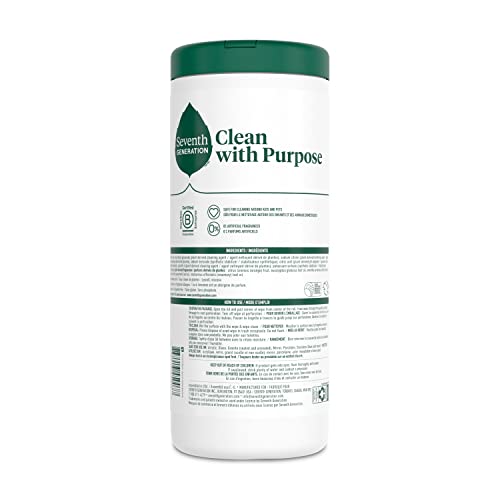 Image of Seventh Generation Multi-Surface Cleaning Wipes, Garden Mint Scent, Cuts Grease & Grime, 35 Wipes