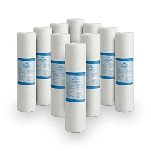 Bellerofonte Sedimentfilter Wasserfilter schmelzgeblasene Filter 10 Zoll 10 Mikron in Polypropylen. Entfernt Sand, Rostpartikel und schwebende Verunreinigungen bis zu 10 Mikron, 10 Stücke Cover