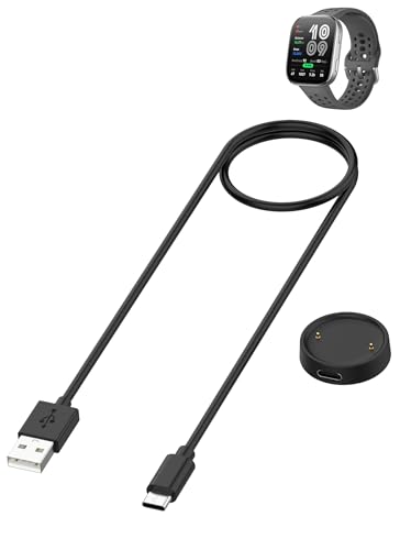 Charging Cable for Amazfit Bip 6 Smart Watch,WUNIAK Magnetic Charging Base&USB Flexible Cable Set for Amazfit Bip 6 Smartwatch,1 Set