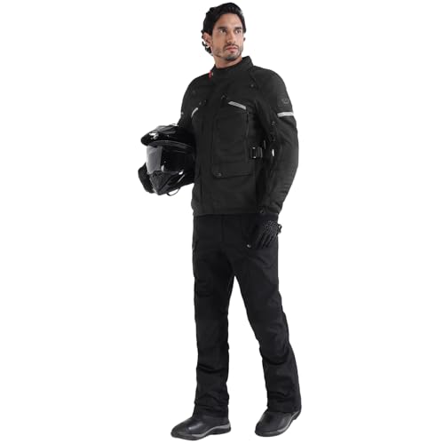 Image of Royal Enfield Nirvik V3 Riding Jacket | Protection: RE Ergo Pro Tech CE Level 2 at Shoulders & Elbows | Norman Tech CE Level 2 back protector, & XY CE Level 1 chest protectors | BLACK S