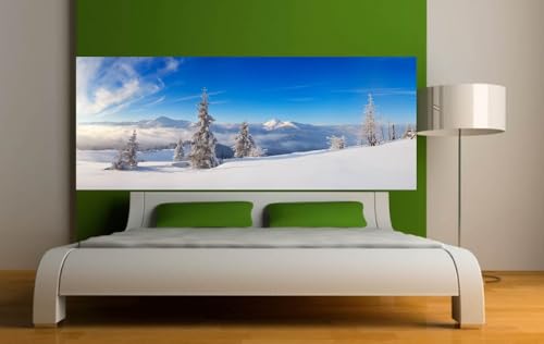 Stickers tête de lit déco Neige Tête de lit 160x62cm