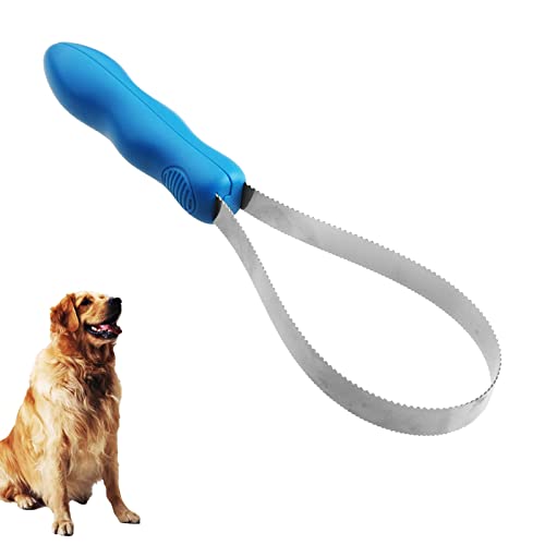 Dog Brush Shedding Blade for Dog Grooming Supplies Dual-Sided Stainless Steel Deshedding Tool Pet Hair Remover