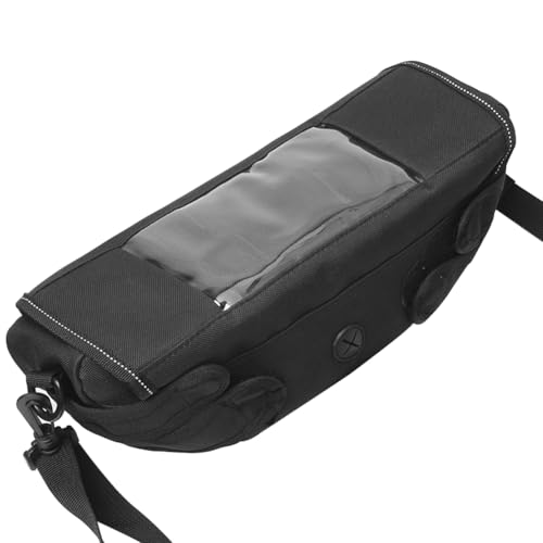 H RUO Waterproof Handlebar Storage Bag, Motorcycle/Bike Handle Bar Bag with Phone Pouch Fits for BMW F750GS F850GS R1200GS Triumph Honda Yamaha Suzuki