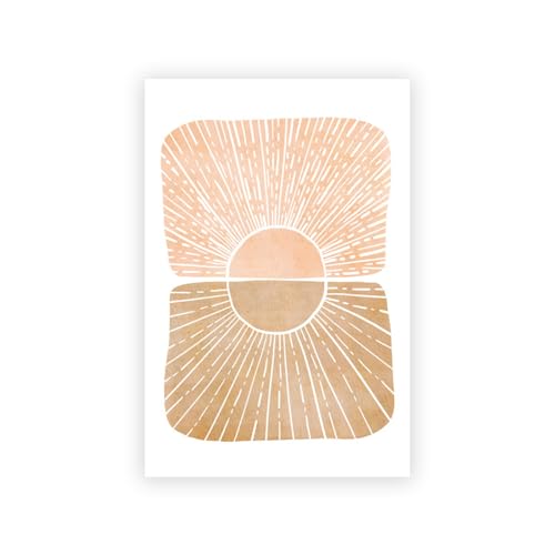 Murale avec cadre toile moderne et poster décoration esthétique orange 15x20