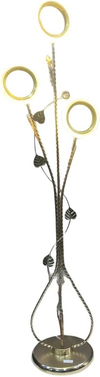 Drumstone (𝐋𝐢𝐦𝐢𝐭𝐞𝐝 𝐓𝐨𝐝𝐚𝐲 Modern 60Inch Flower Ring Floor Lamp – Triple LED Bloom Design, Space-Saving Corner Standing Lamp for Home Décor 𝟭𝟱 𝗬𝗲𝗮𝗿𝘀 𝗪𝗮𝗿𝗿𝗮𝗻𝘁𝘆