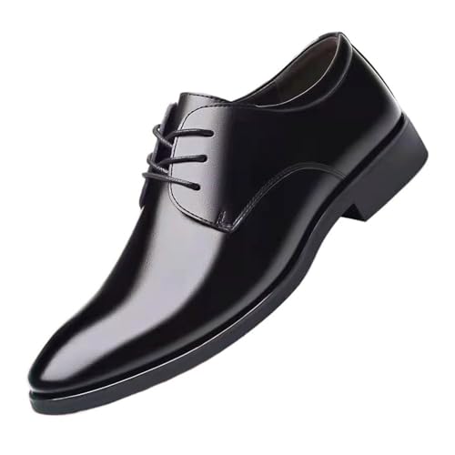 Spring and Autumn British Style Casual Business Leather Shoes Men's Shoes with Inner Height Increase Single Shoes Casual Shoes Oxfords(9.5)3