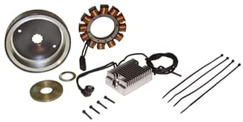 Heavy Duty 32 Amp Alternator Charging System with HD One-Piece Rotor for 1970-1984 Harley Shovelhead & 1984-1999 EVO Big Twin Motor