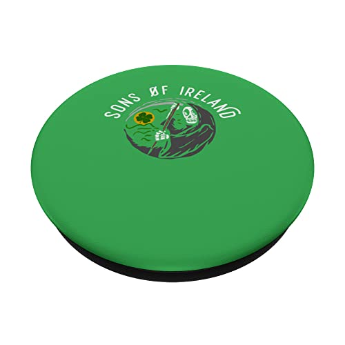 Irish - St. Patrick Sons of Ireland PopSockets Swappable PopGrip, Black - Image 2