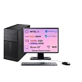 PC Bureau Complet Reconditionné – Intel Core i5 | 16 Go RAM | SSD 250 Go + HDD 500 Go | Windows 11 Pro | Écran 22’’ + Clavier & Souris – Prêt à l’Emploi (Reconditionné) (Ecran 22