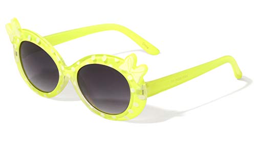 Retro Crystal Oval Polka Dot Bow Kids Sunglasses