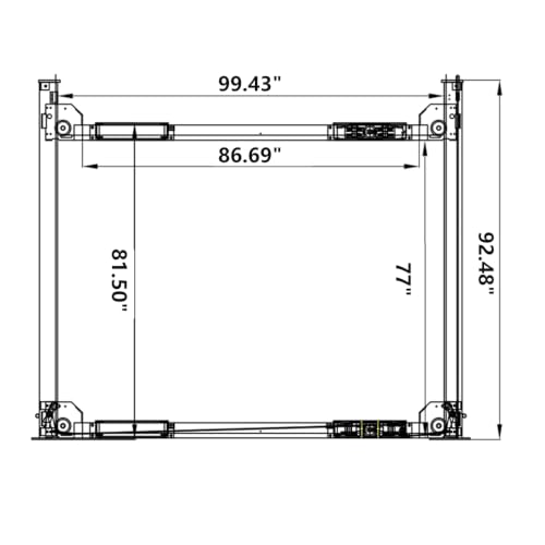 AUTOKATO KT-4H950 4 Post Lift