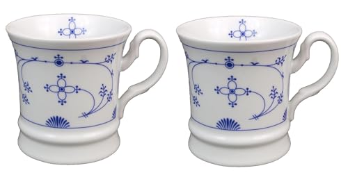 Generisch 2er Set Porzellan Becher Indisch Blau - Neutral -...
