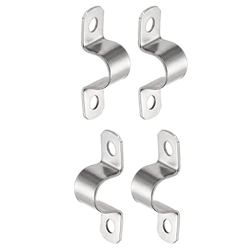 DTGN 20mm(W) Two Hole Strap, 4Pack, Good for Industrial 20mm Dia Pipe Fixing, 304 Stainless Steel Rigid Pipe Strap Clamp