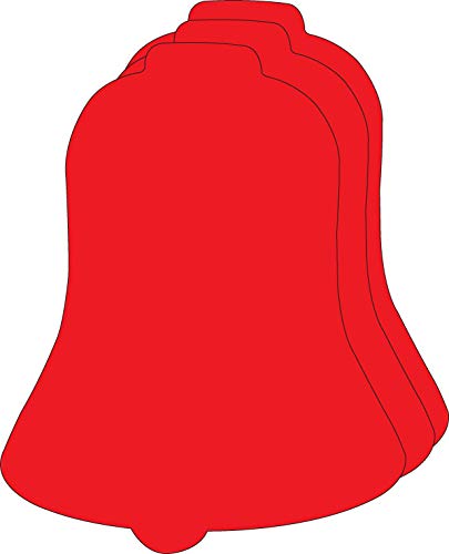 8” x 10” Bell Single Color Super Cut-Outs, 15 Cut-Outs in a Pack for Winter, Christmas, Crafts, Decorations, Kids’ School Craft Projects