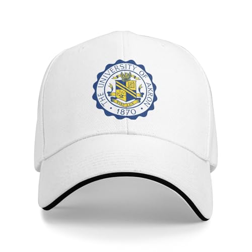 University of Akron Zips Unisex Baseball Caps Sandwich Caps Dad Hat Casual Hat White