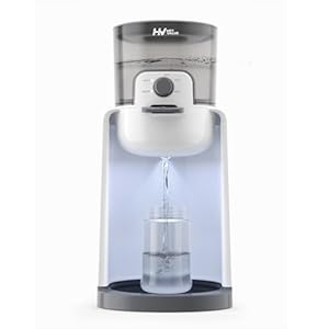 Water Warmer, HEYVALUE Baby Bottle Warmer, Formula Maker with Night Light, 4 Temperature Control & 72H Keep Warm, Detachable Tank, Instantly Dispenses Warm Water, Feed Baby More Easier and Healthier
