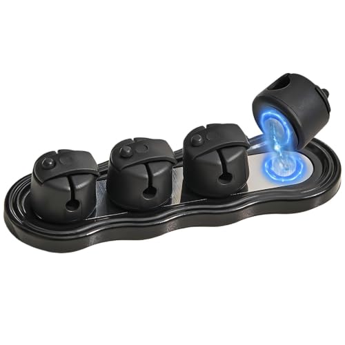Clips Magnéticos Para Organizador De Cables -8,3x2,7x1,8cm Soporte Para Gestión De Cables De Escritorio | Soporte De Cable Magnético Para Cable, Hogar, Dormitorio, Escritorio, Mesita De Noche, Mesa D