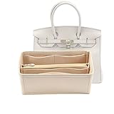Lckaey Organizador de bolsa para bolsa birkin Hermes 25 feltro organizador Y013M Pull bege-S