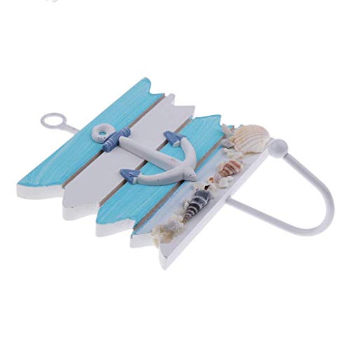 2pcs Mediterranean Style Wall Hooks Towel Hat Coat Hangers Bathroom Bedroom Clothes Coat Towel Holder Rack - Wheel + Anchor - Image 3